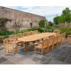 12 Seater Patio Set with Hilgrove Oval 4m Table & Armchairs