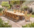 12 Seater Garden Set with Hilgrove Oval 4m Table & Bali Recliner Chairs
