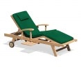 Luxury Teak Sun Lounger with arms