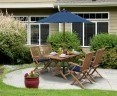 Rimini Rectangular 1.2m Table & 4 Ashdown Folding Armchairs