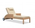 Sorrento Wicker Sun Lounger, Rattan Sun Bed