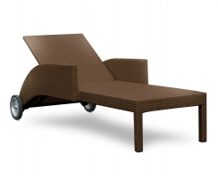 Sorrento Wicker Sun Lounger, Rattan Sun Bed