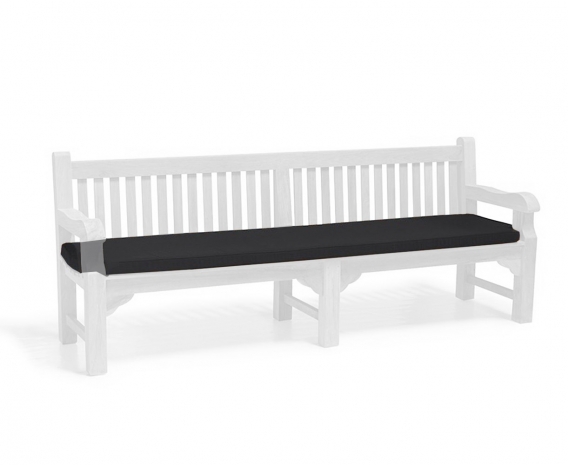 Outdoor Bench Cushion Large 2 4m, Outdoor Black Bench Cushion