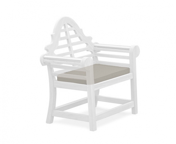 Lutyens Style Garden Chair Cushion - Grey And White Patio Chair Cushions Lutyens Style Garden Chair Cushion - Grey And White Patio Chair Cushions