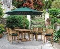 Brompton Bijou Extending 1.2 - 1.8m Table & 6 Yale Stacking Chairs Set