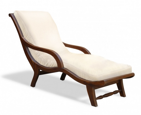 Capri Indoor Chaise Lounge Reclaimed Teak, Wooden Chaise Lounge Indoor