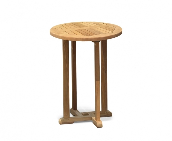 Canfield Outdoor Wooden Poseur Table, Round – 0.7m