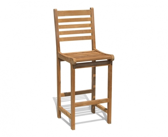 Yale Garden Bar Chair, Teak Bar Stool