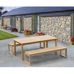 Sandringham Teak Table and Benches Set 1.8m