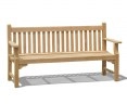 Taverners Teak Traditional 6ft Garden Bench – 1.8m