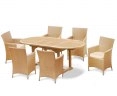 Brompton Bijou Double Leaf Extendable Table and Riviera Armchairs Set