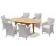 Brompton Bijou Double Leaf Extendable Table and Riviera Armchairs Set