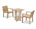 Canfield Square 0.6m Table with 2 Monaco Stacking Chairs Set