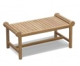 Lutyens-Style Teak 1.95m Low Back Bench, Armchairs & Coffee Table Set