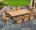 Cadogan 8 Seater Teak Pedestal Table 2.25m & Bali Stacking Chairs