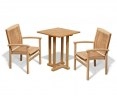 Canfield Square 0.6m Table with 2 Bali Stacking Chairs Set