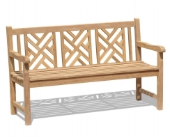 Princeton Chippendale Decorative Garden Bench – 1.5m