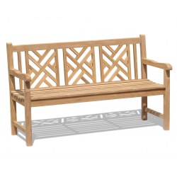 Princeton Chippendale Decorative Garden Bench – 1.5m