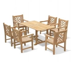Hilgrove 6 Seater Garden Dining Set with Princeton Armchairs