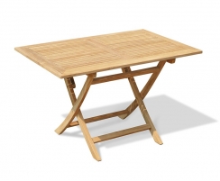 Rimini Rectangular 1.2m Table & 4 Ashdown Folding Armchairs