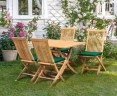 Rimini Rectangular 1.2m Table & 4 Ashdown Folding Side Chairs