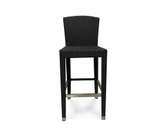 Woven Bar Stool, Black - NEW: End of line