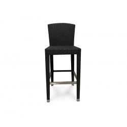 Woven Bar Stool, Black - NEW: End of line