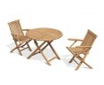 2 Seater Teak Foldable Outdoor Dining Set