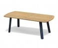 Disk Teak Oval Outdoor Dining Table with Steel Legs - 2.2m