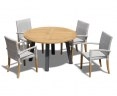 Disk 4 Seater Teak Garden Dining Set