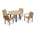 Disk Teak Garden Dining Sets