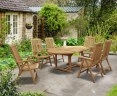 Brompton Extending 1.2 - 1.8m Table & 6 Cheltenham Recliner Chairs