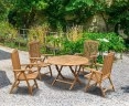 Suffolk Round 1.2m Table & 4 Cheltenham Reclining Chairs