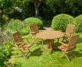 Berrington Round Gateleg 1.2m Table & 4 Bali Armchairs