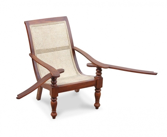 Plantation Chair With Swing Out Arms Teak And Rattan Plantation Chair With Swing Out Arms, Plantation Style Outdoor Furniture
