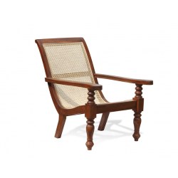 Plantation Chair with swing out arms, Teak and Rattan