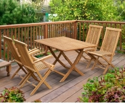 Rimini Rectangular Garden Folding Table Set