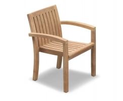 Monaco Teak Wooden Stacking Chair