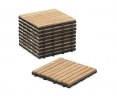Click-together decking tiles - classic parquet pattern