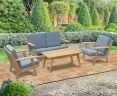 Teak Decking Tiles with Furniture Set