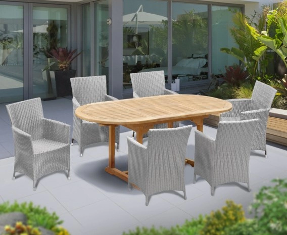 Brompton Bijou Double Leaf Extendable Table and Riviera Armchairs Set