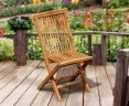 Chester Teak Low-Back Folding Garden Chair