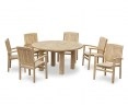 Titan 6 Seater Round Table 1.5m & Bali Stacking Armchairs