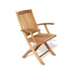 Bali Fold-up Garden Chair with arms, Teak wood