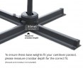 Four-Piece HDPE Concrete Filled Cantilever Parasol Base – 100kg