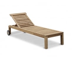 Brompton Teak Reclining Sun Lounger