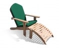 Adirondack Chair, Teak wood with leg rest