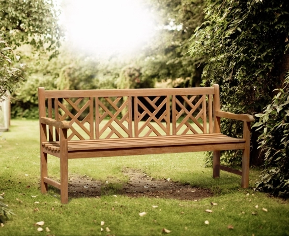 Princeton Chippendale Decorative Garden Bench – 1.8m