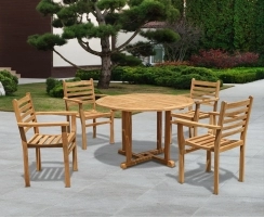Canfield Round 1.2m Table & 4 Yale Stacking Chairs