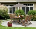 Rimini Rectangular 1.2m Table & 4 Ashdown Folding Armchairs